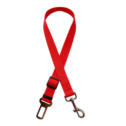 Adjustable Pet Car Seat Belt for Dogs and Cats - Safe Vehicle Harness Lead Clip, Traction Collar, and Accessories