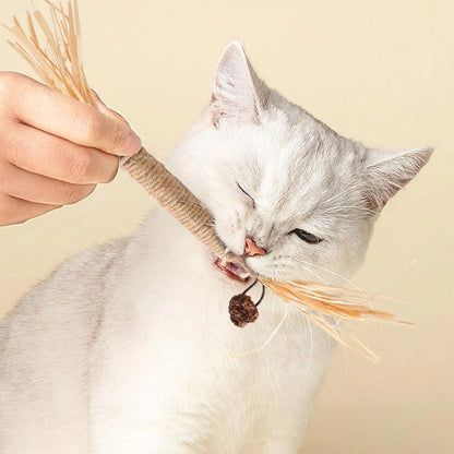 Premium Natural Silvervine Chew Sticks for Cats - Edible Teeth Cleaning Toys and Catnip Alternative