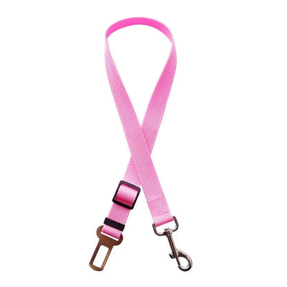 Adjustable Pet Car Seat Belt for Dogs and Cats - Safe Vehicle Harness Lead Clip, Traction Collar, and Accessories