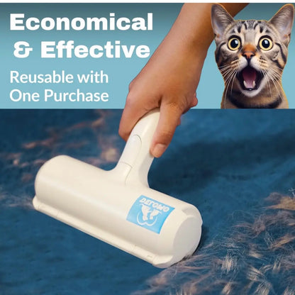 Ultimate Pet Hair Remover - Reusable Lint Roller for Cats & Dogs - Effortlessly Clean Couch, Furniture, Carpet, and Car Seats with Self-Cleaning Base