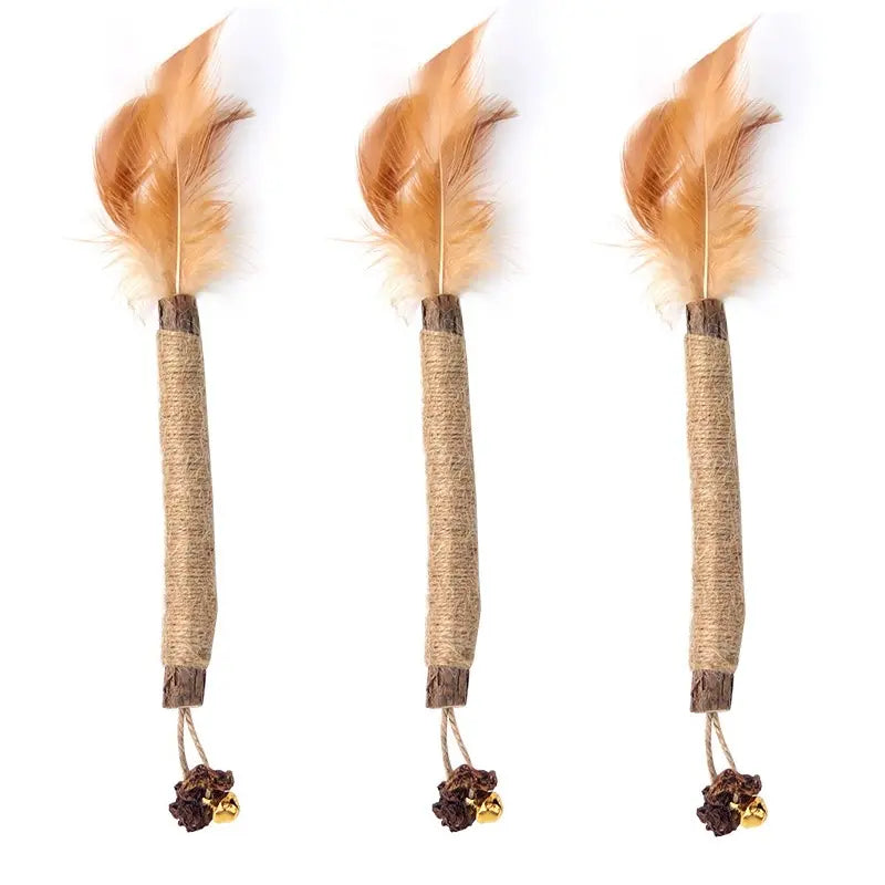 Premium Natural Silvervine Chew Sticks for Cats - Edible Teeth Cleaning Toys and Catnip Alternative