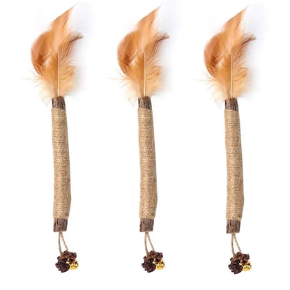 Premium Natural Silvervine Chew Sticks for Cats - Edible Teeth Cleaning Toys and Catnip Alternative