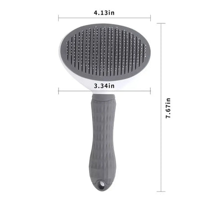 Effortless Pet Hair Removal Comb - Self-Cleaning Slicker Brush for Dogs & Cats, Trending on TikTok
