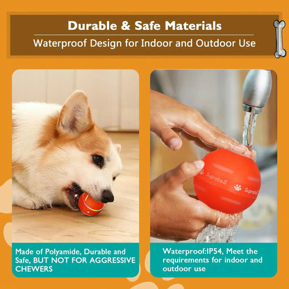Interactive Motion-Activated Dog Ball - Durable, Rechargeable Rolling Toy for All Dog Sizes!