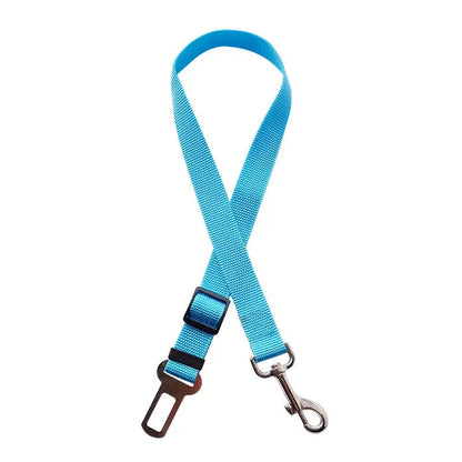 Adjustable Pet Car Seat Belt for Dogs and Cats - Safe Vehicle Harness Lead Clip, Traction Collar, and Accessories