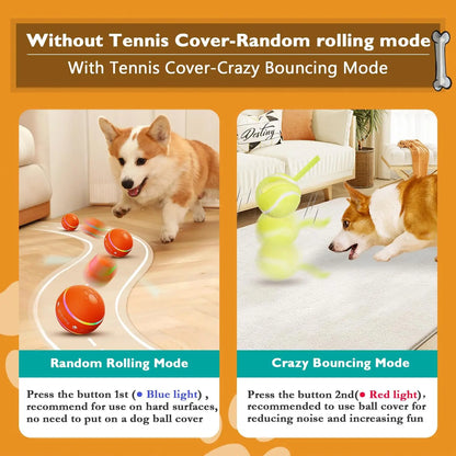 Interactive Motion-Activated Dog Ball - Durable, Rechargeable Rolling Toy for All Dog Sizes!
