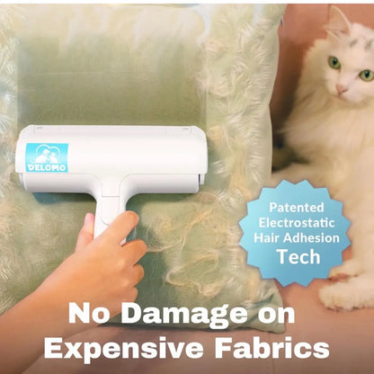 Ultimate Pet Hair Remover - Reusable Lint Roller for Cats & Dogs - Effortlessly Clean Couch, Furniture, Carpet, and Car Seats with Self-Cleaning Base