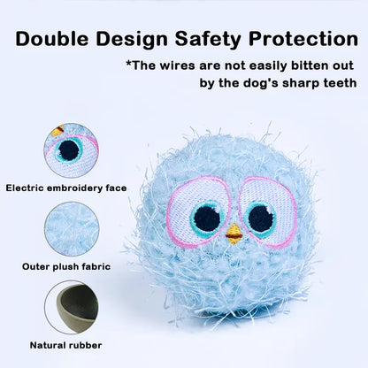 Durable Squeaky Dog Ball - Anxiety Relief, Dental Cleaning, Interactive Chew Toy for Aggressive Chewers - Suitable for Large, Medium, Small Dogs and Puppies - Waterproof for Outdoor Use