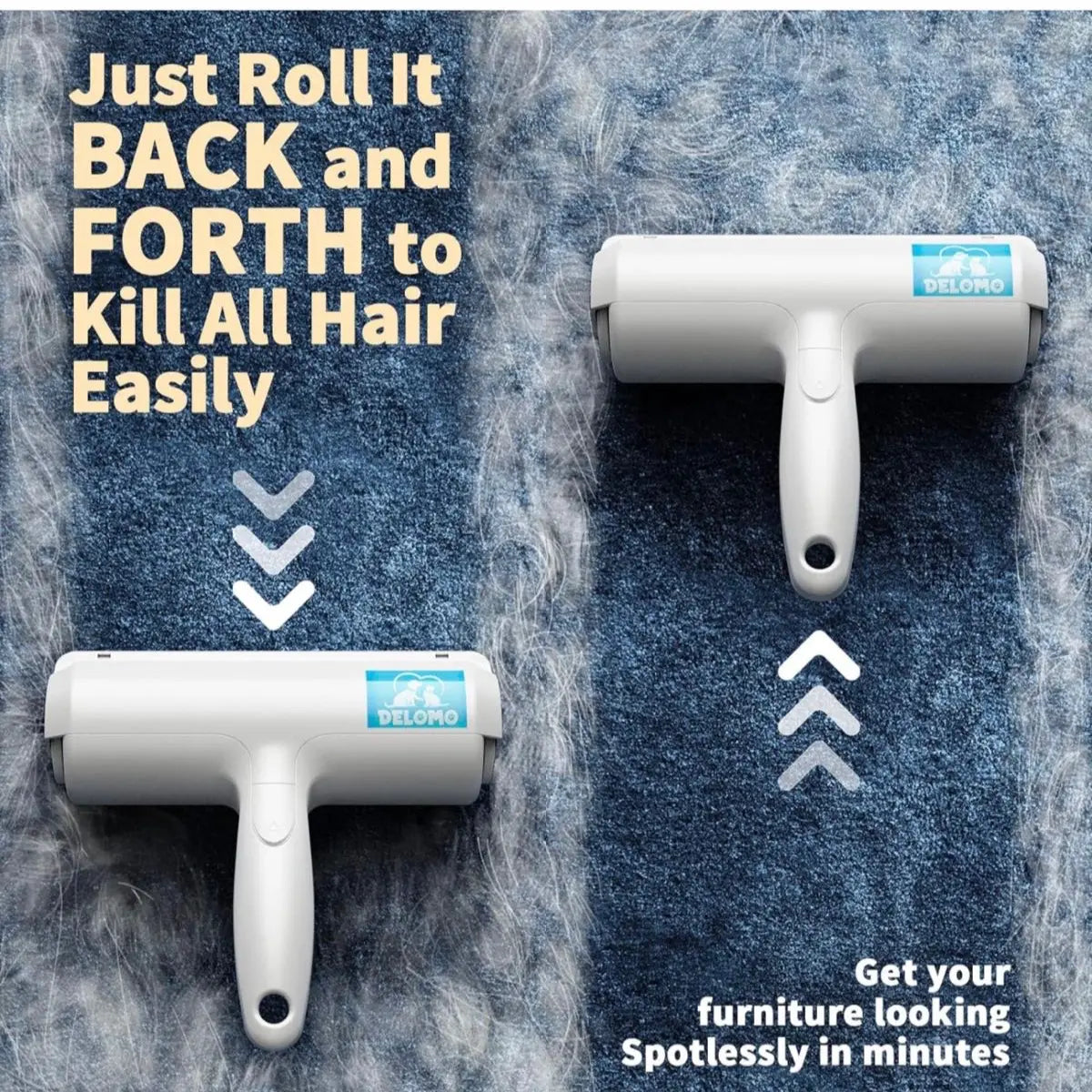 Ultimate Pet Hair Remover - Reusable Lint Roller for Cats & Dogs - Effortlessly Clean Couch, Furniture, Carpet, and Car Seats with Self-Cleaning Base
