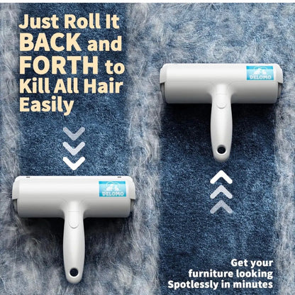 Ultimate Pet Hair Remover - Reusable Lint Roller for Cats & Dogs - Effortlessly Clean Couch, Furniture, Carpet, and Car Seats with Self-Cleaning Base
