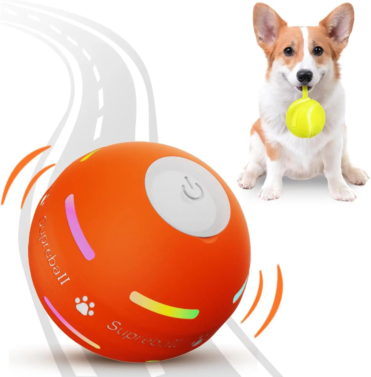Interactive Motion-Activated Dog Ball - Durable, Rechargeable Rolling Toy for All Dog Sizes!