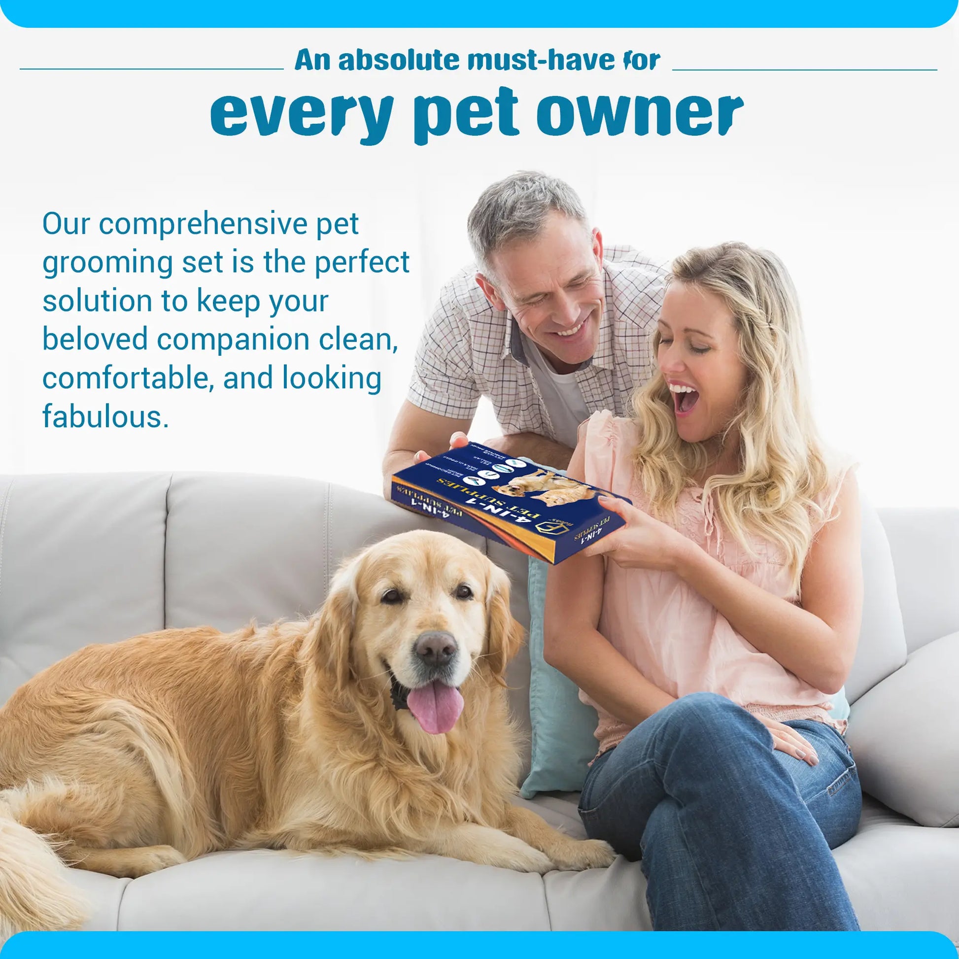FIDEH 4-In-1 Pet Grooming Set: Reusable Hair Remover, Double Sided Shedding Brush, Nail Clippers, and Stylish Nylon Collar for Medium Dogs (Pink)